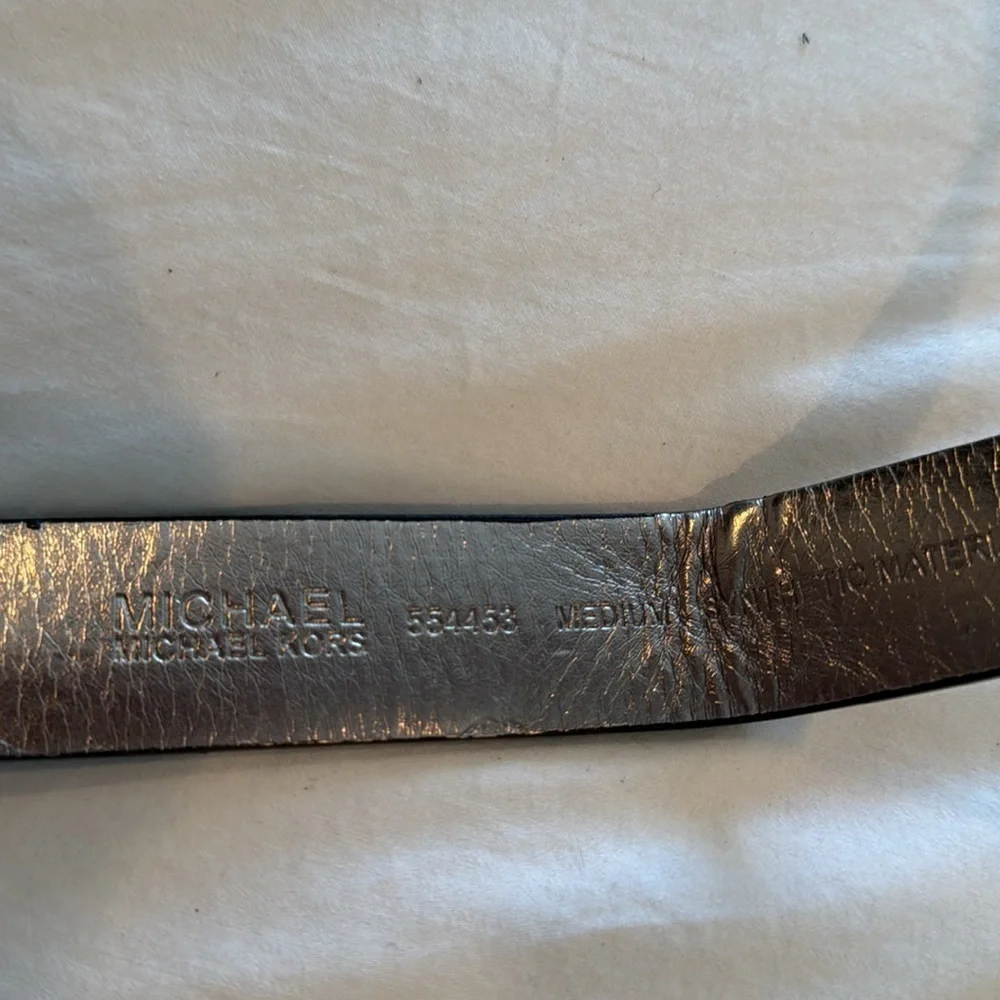 Michael Kors black belt with silver buckle